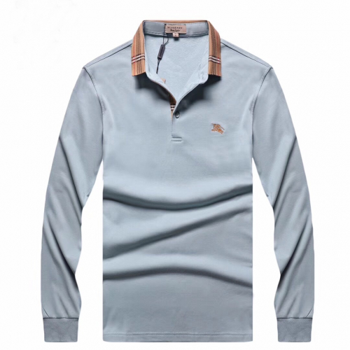 バーバリーバーバリーメンズカジュアルコットンポロスウェットシャツr01897スカイブルー