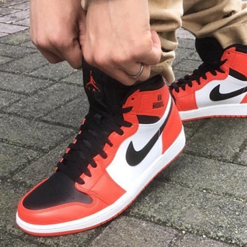 ジョーダンナイキメンズランニングシューズ,S0187,,オレンジ+ブラック(ホワイト)