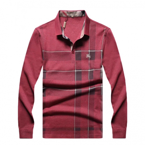 バーバリーバーバリーメンズカジュアルコットンポロスウェットシャツr01908レッド