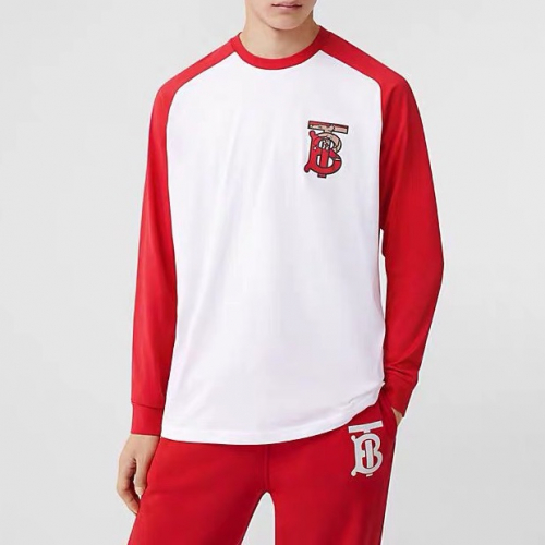 バーバリーバーバリーメンズカジュアルコットンスウェットシャツr01913レッド