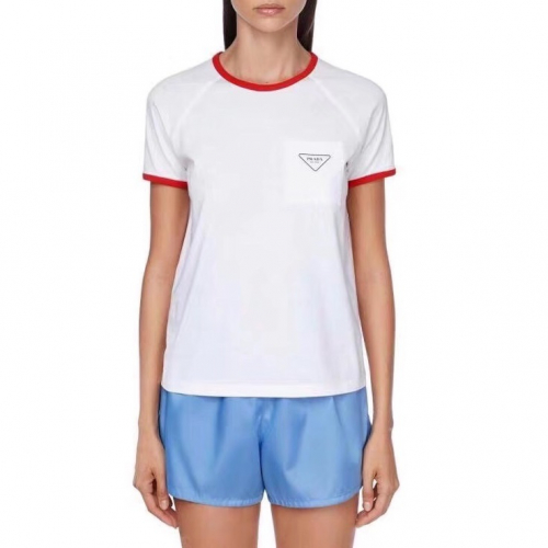 プラダレディースベーシック半袖Tシャツa909