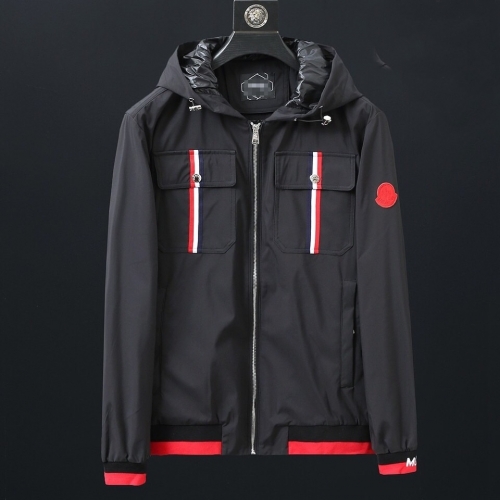 モンクレールモンクレールメンズパッチカジュアルウィンドブレーカージャケットc01344ブラック