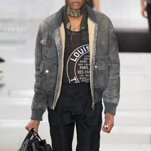 ルイヴィトン-ルイヴィトンメンズキャメル-ヘアレザージャケットu01559.グレー