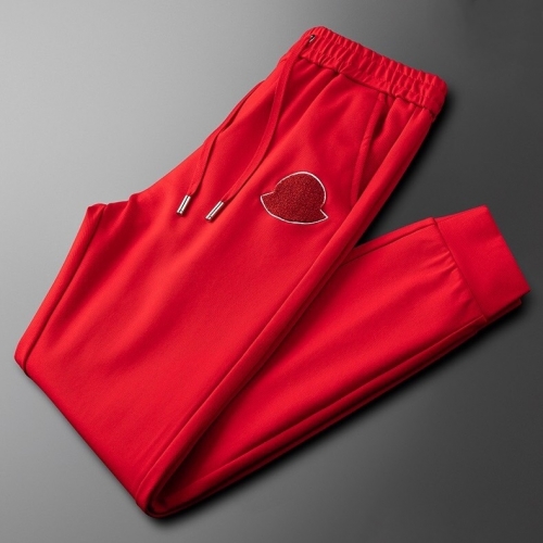 モンクレール-モンクレールメンズカジュアルシルケットトレーニングパンツc01358レッド