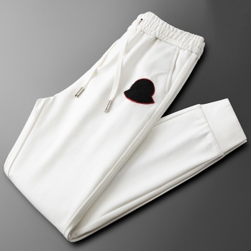 モンクレール-モンクレールメンズカジュアルシルケットトレーニングパンツc01359ホワイト