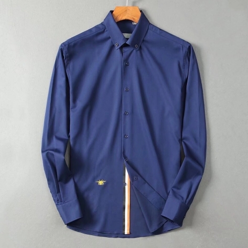 ディオールディオールメンズクラシックコットンシャツo0512ブルー