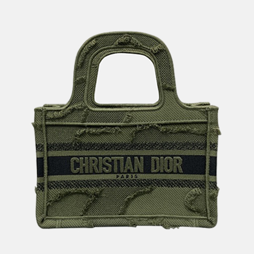 ,23ディオールレディースキャンバスブックトートバッグショッパーバッグB0497,23,グリーン