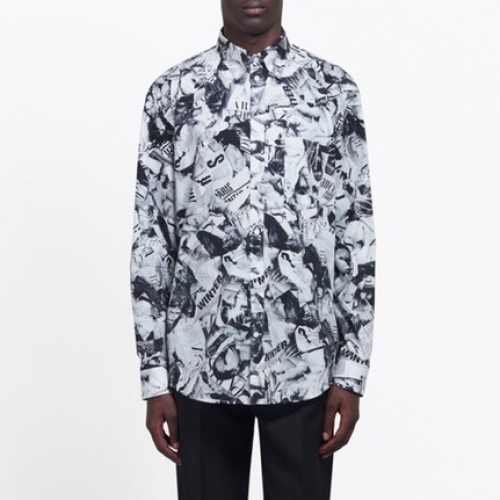 バレンシアガバレンシアガメンズカジュアルコットンシャツl0457ブラック