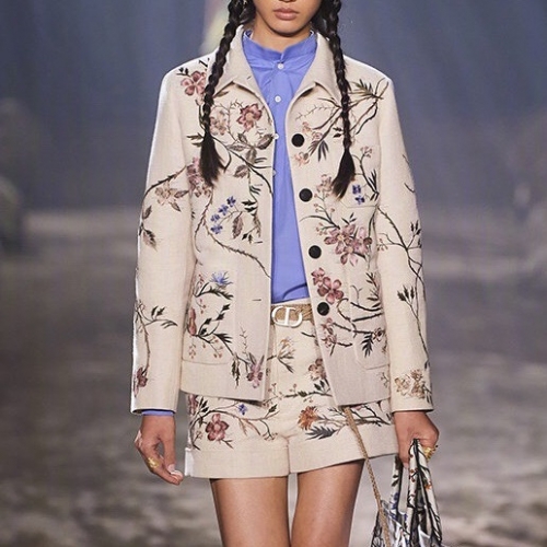 ディオールレディースフラワーリネンショートパンツo514