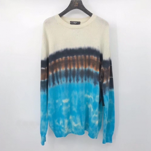 -アミリメンズカジュアルクルーネックウールセーター0074ブルー