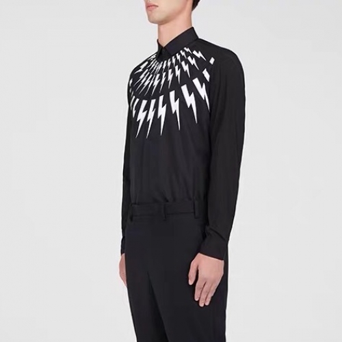 ニール・バレットメンズトレンディカジュアルテンセルシャツi03