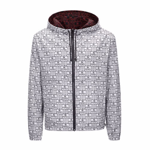 ェンディ-ェンディメンズカジュアルジップアップ両面ジャケットn0533ホワイト