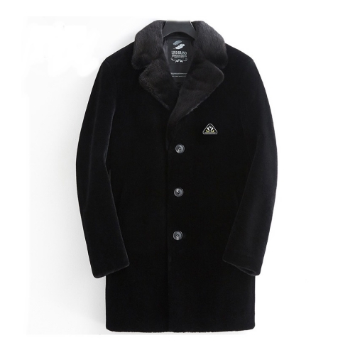 ェンディメンズビジネスダウンミンクコートn0536ブラック