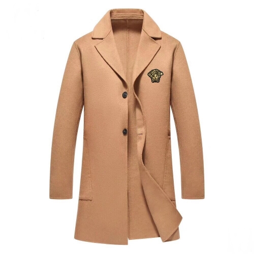 ヴェルサーチェヴェルサーチェメンズビジネスカシミヤコートr0517ベージュ