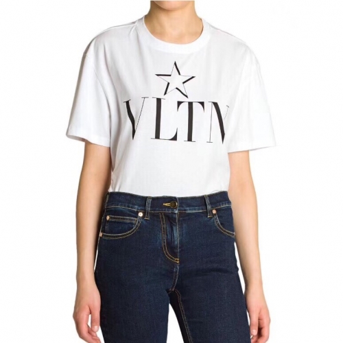 -ヴァレンティノレディースクルーネック半袖Tシャツl330