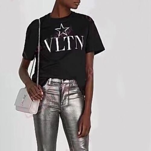 -ヴァレンティノレディースクルーネック半袖Tシャツl331