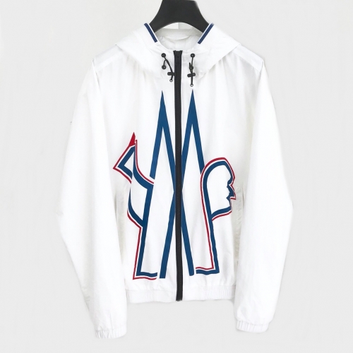 モンクレールモンクレールメンズカジュアルウィンドブレーカージャケットc01414ホワイト