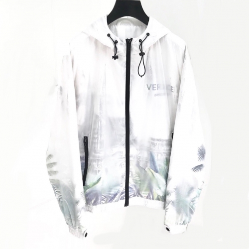 ヴェルサーチェヴェルサーチェメンズカジュアルウィンドブレーカージャケットr0518ホワイト