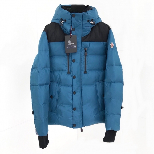 モンクレールモンクレールメンズパッチモダンダックダウンパディングc01424ブルー