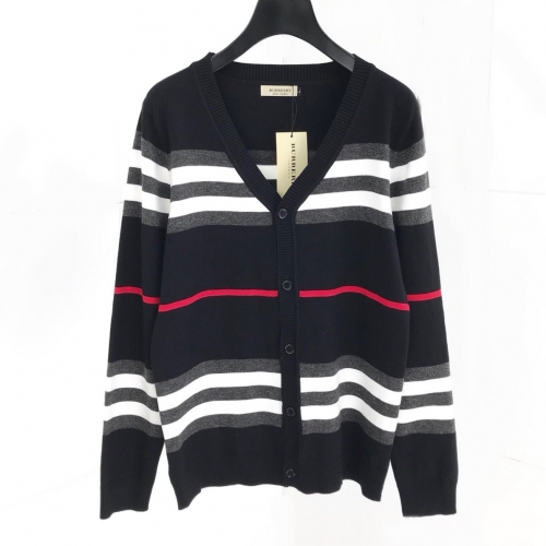 バーバリーバーバリーメンズヴィンテージネックウールカーディガンr02065.ブラック
