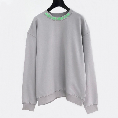 グッチ-グッチメンズコットンクルーネック長袖Tシャツc02108グレー