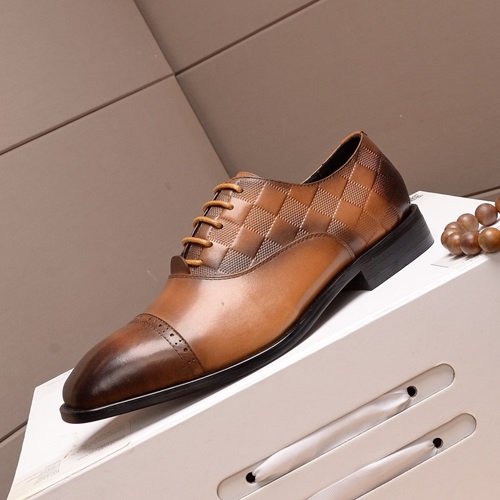 ルイヴィトンメンズレザーオックスフォードシューズS0499キャメル