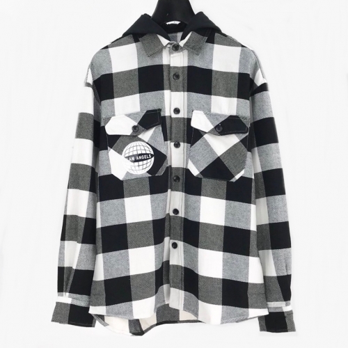 パームエンジェルスパームエンジェルスメンズクラシックチェックシャツm0091.ブラック