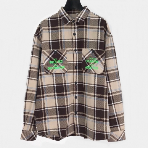 パームエンジェルスパームエンジェルスメンズクラシックチェックシャツm0092.ブラウン