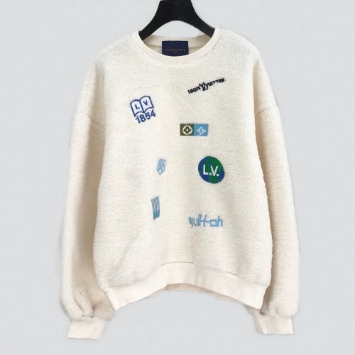 ルイヴィトンルイヴィトンメンズカジュアルフランネル長袖Tシャツu01636ホワイト