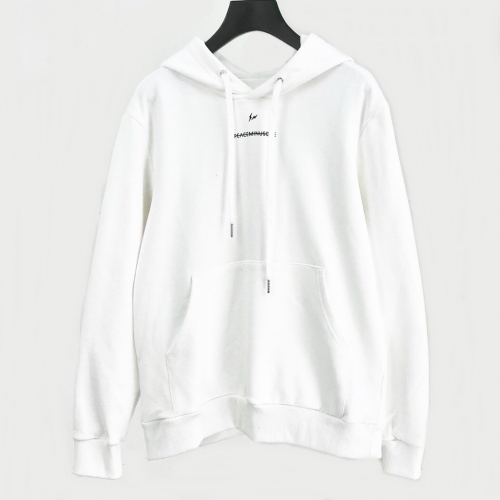 ピースマイナスワンメンズフラワーコットンフーディa004.ホワイト