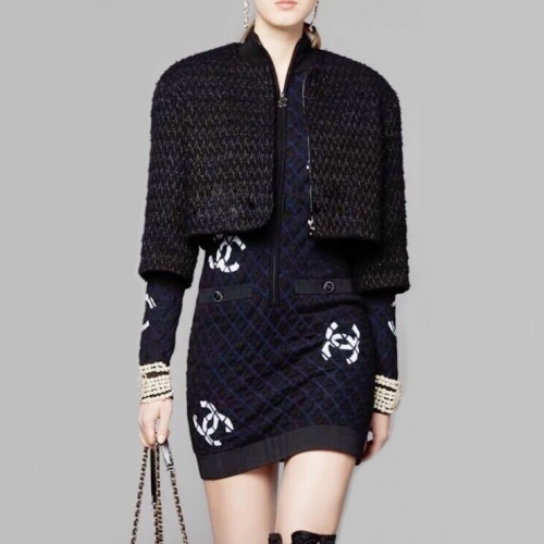 -シャネルレディーストレンディウールワンピースl545