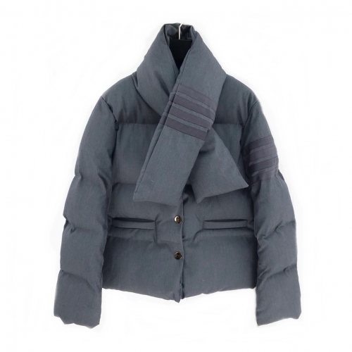 トムブラウンメンズクラシックダウンパディングo0450グレー