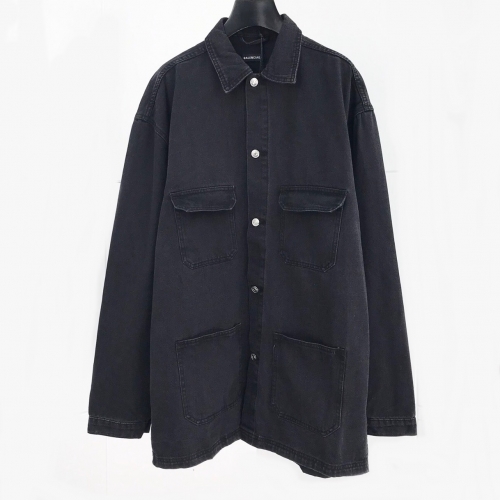 バレンシアガバレンシアガメンズデニムシャツl0482ブラック