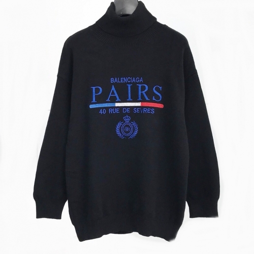 バレンシアガ-バレンシアガメンズタートルネックウールセーターl0490.ブラック