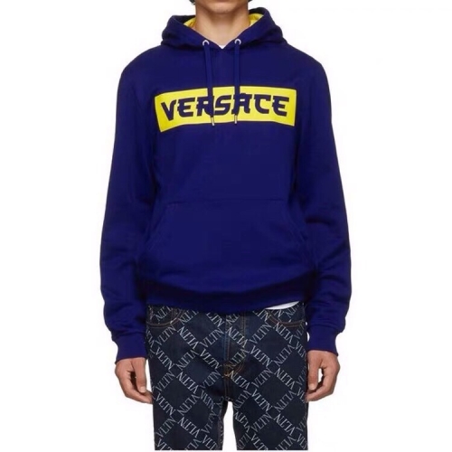 ヴェルサーチェヴェルサーチェメンズメデューサカジュアルコットンフーディr0531.ブルー