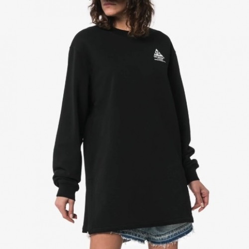 オフホワイトオフホワイトレディース長袖Tシャツf0372ブラック