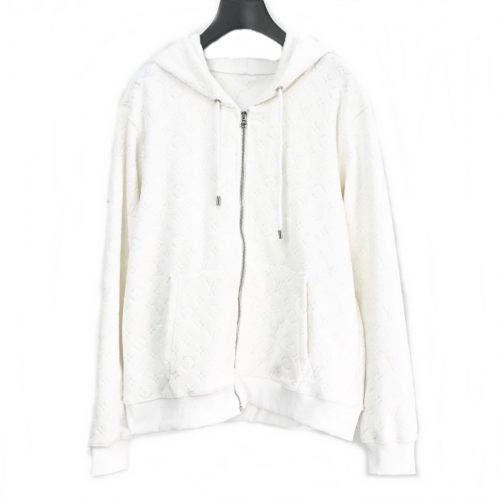 ルイヴィトンルイヴィトンメンズベルベットフーディu01673.ホワイト