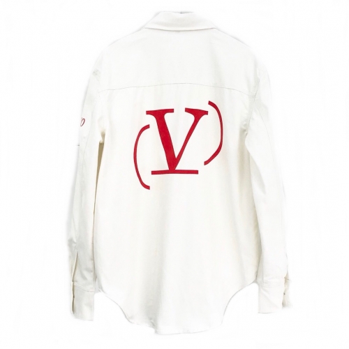 ヴァレンティノメンズカジュアルデニムシャツl0349ホワイト