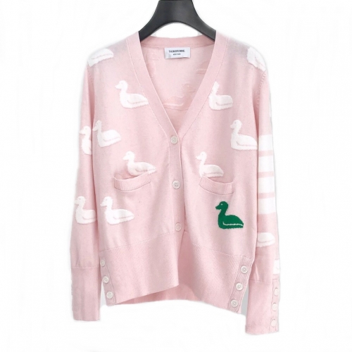 トムブラウンレディースクラシックネックウールカーディガンm0513ピンク