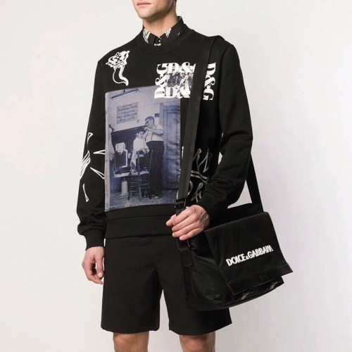 --ドルチェ＆ガッバーナメンズカジュアルコットンスウェットシャツl0281ブラック