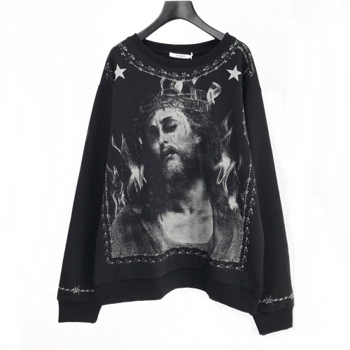 ジバンシィ--ジバンシィメンズカジュアルコットンスウェットシャツv0327ブラック