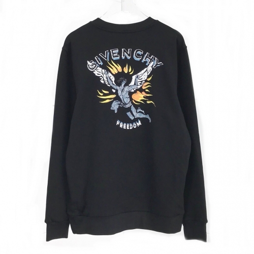 ジバンシィ--ジバンシィメンズカジュアルコットンスウェットシャツv0328ブラック