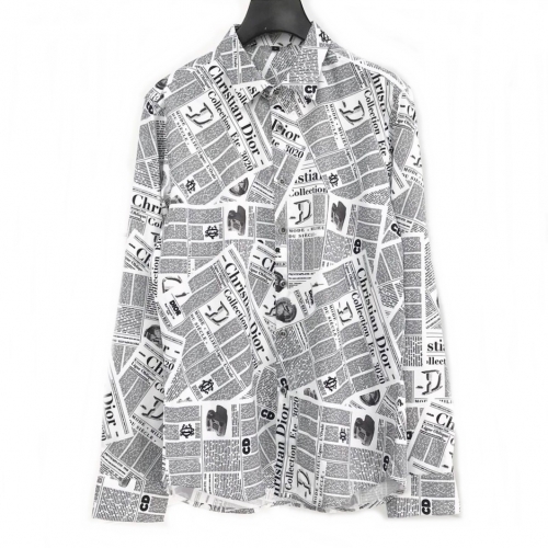 ディオールディオールメンズクラシックコットンシャツo0549ホワイト