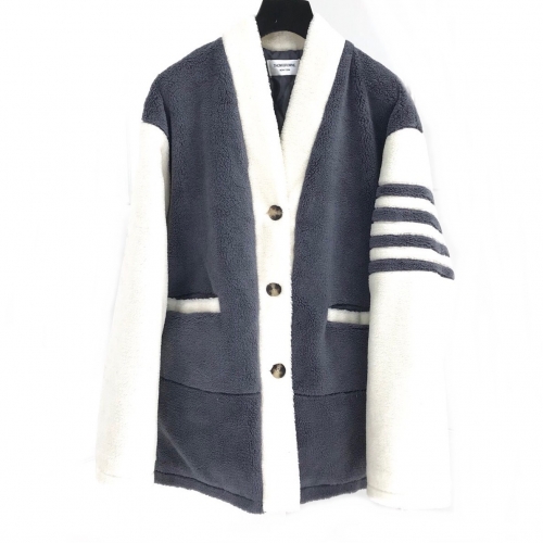 トムブラウントムブラウンメンズクラシックネックフランネルダウンカーディガンm0555グレー