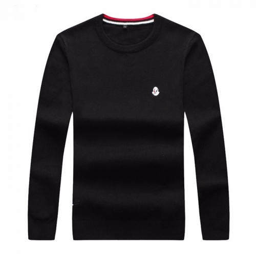-モンクレールメンズレトロクルーネックセーターc01507ブラック