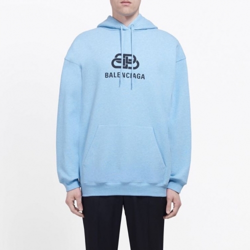 バレンシアガバレンシアガメンズコットン起毛オーバーサイズフーディl0543ブルー