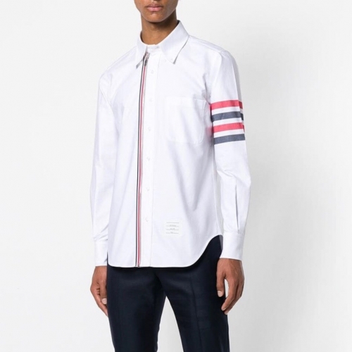 トムブラウントムブラウンメンズストラップコットンシャツm0591.ホワイト