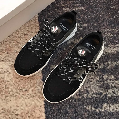 モンクレールメンズレザーランニングシューズ,S0039ブラック