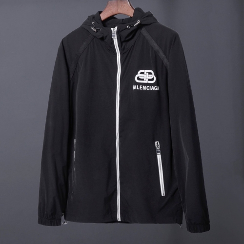 バレンシアガバレンシアガメンズカジュアルウィンドブレーカージャケットl0560.ブラック