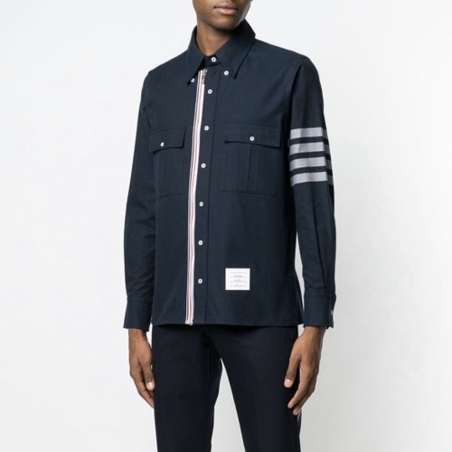 トムブラウントムブラウンメンズストラップコットンシャツm0607.ネイビー